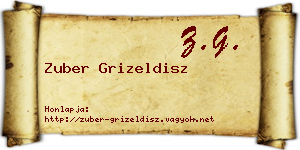 Zuber Grizeldisz névjegykártya